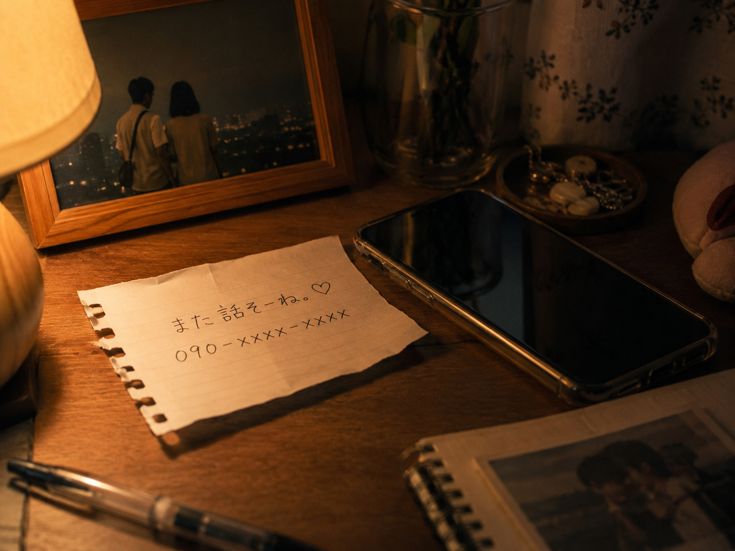 手書きの電話番号のメモ