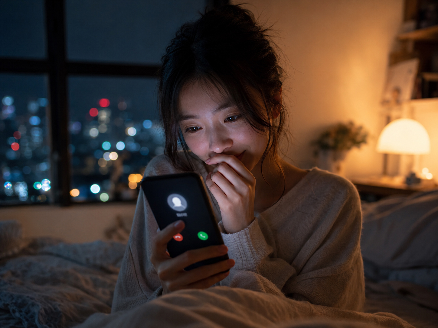 電話画面に名前が表示される瞬間